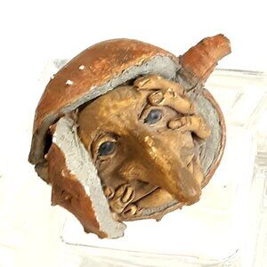 Clarecraft Fantasy Troll Face Stuck in a Walnut Shell Sculpture Caseman